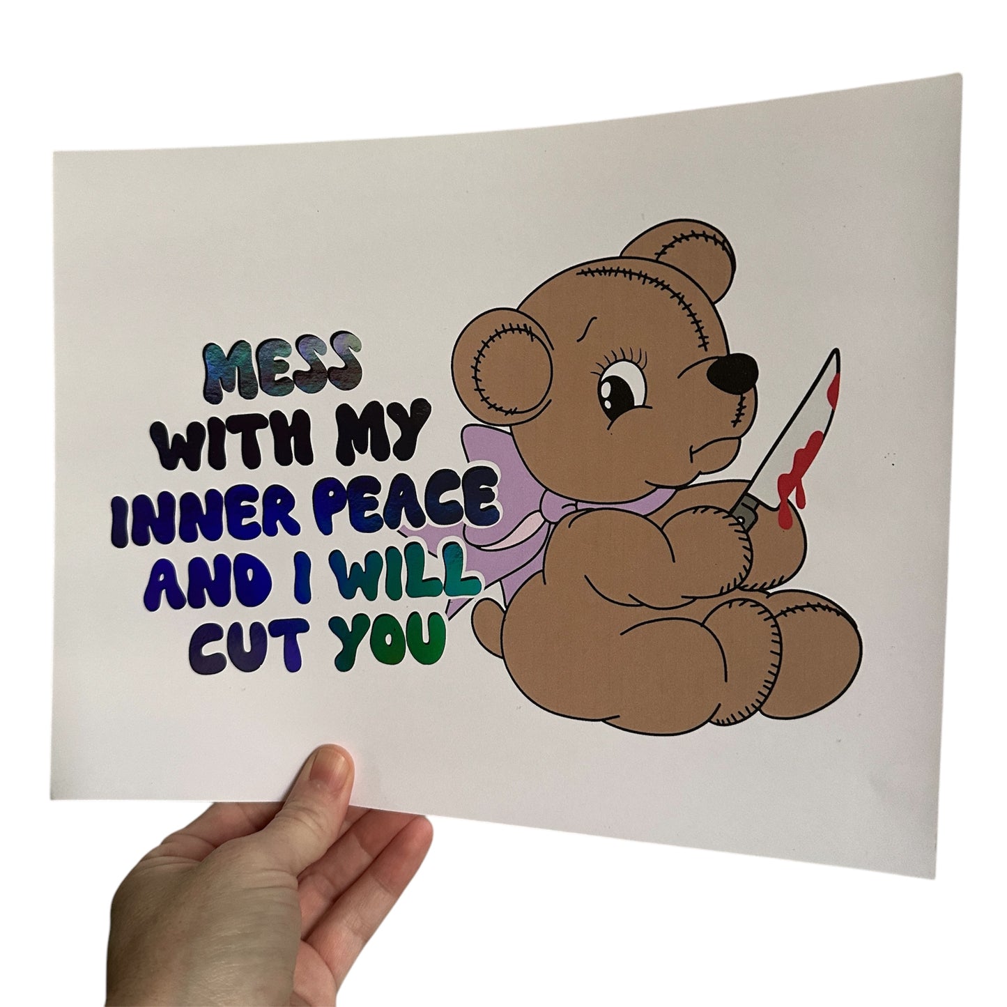 Mess With Inner Peace Art Print