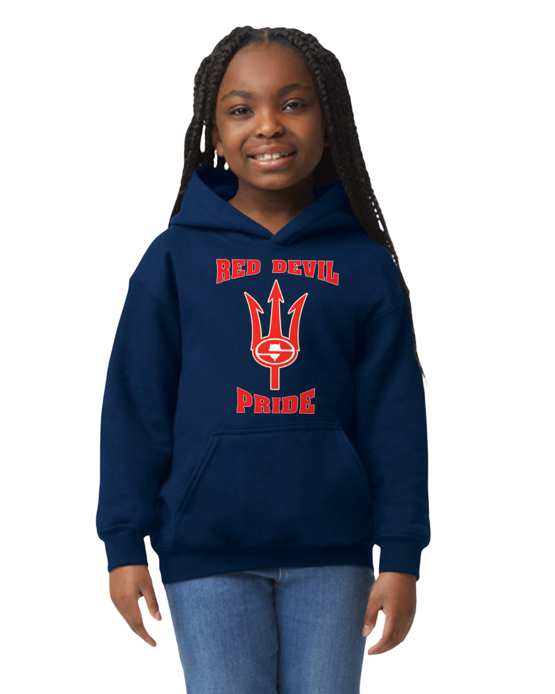 Custom Red Devil Pride Hoodie (Youth)