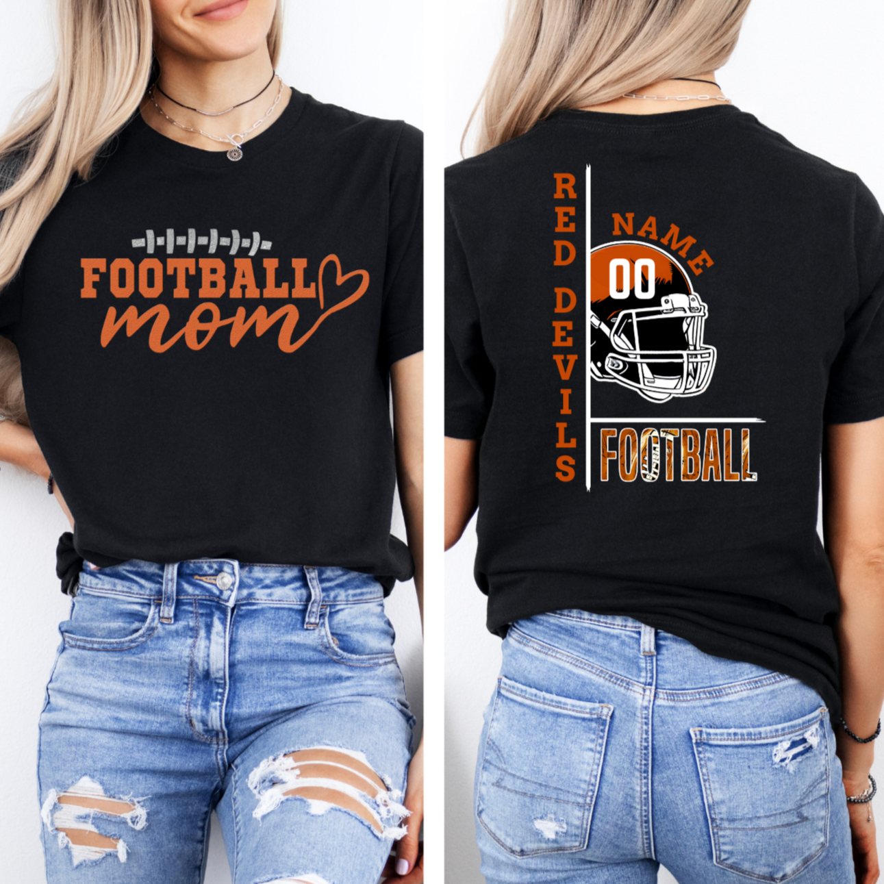 Custom Springville Red Devils Football Mom Tee