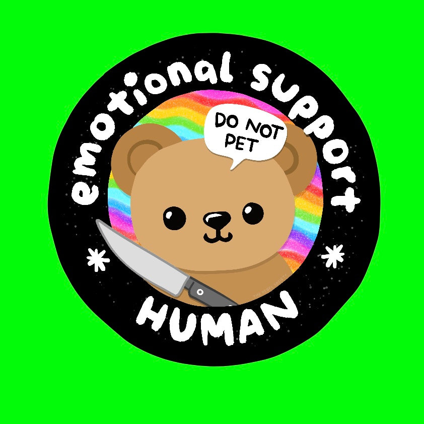 Emotional Support Human Sticker