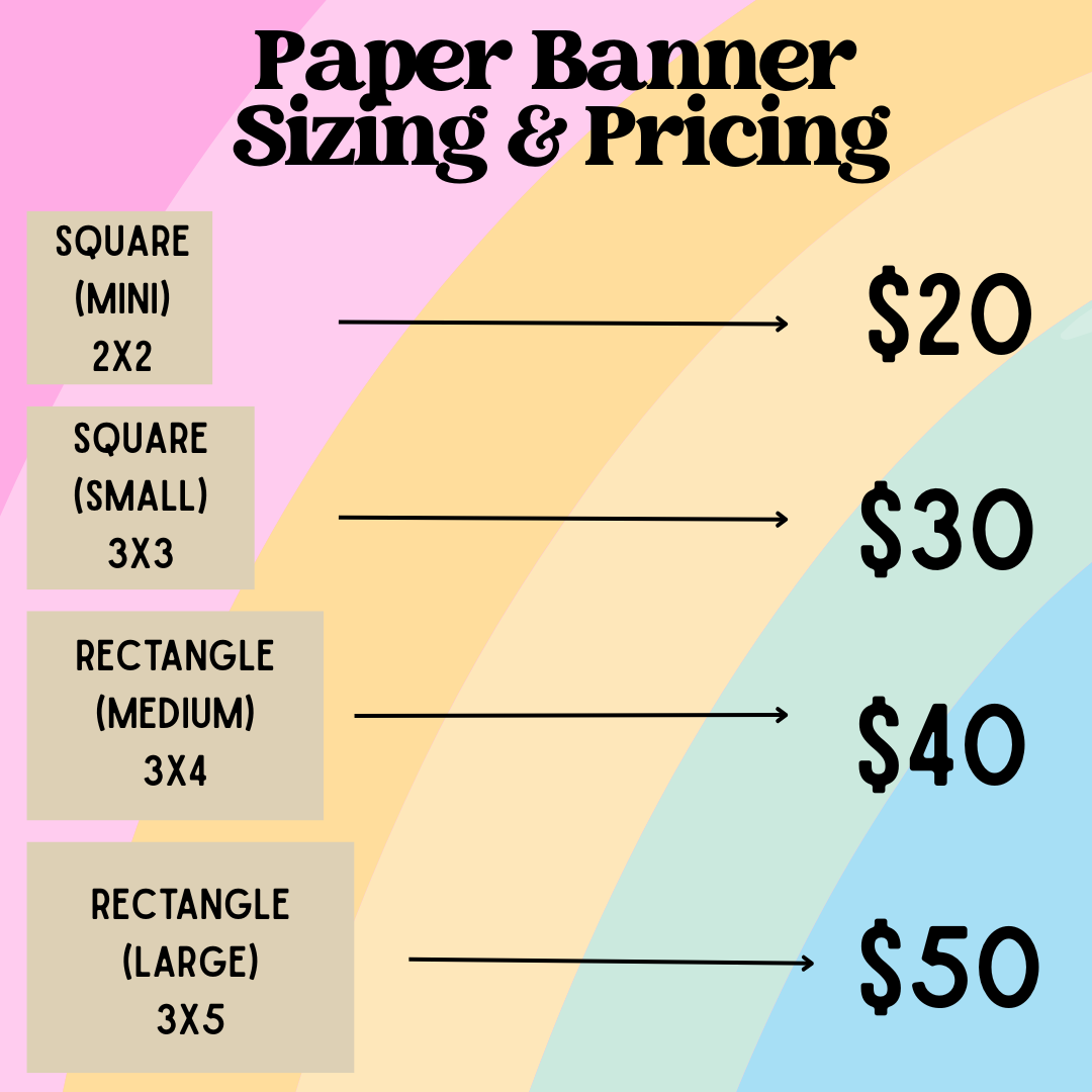 Paper Banner Order Form (Please Do This Before Purchasing A Banner)