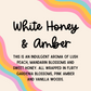 White Honey & Amber Car Diffuser